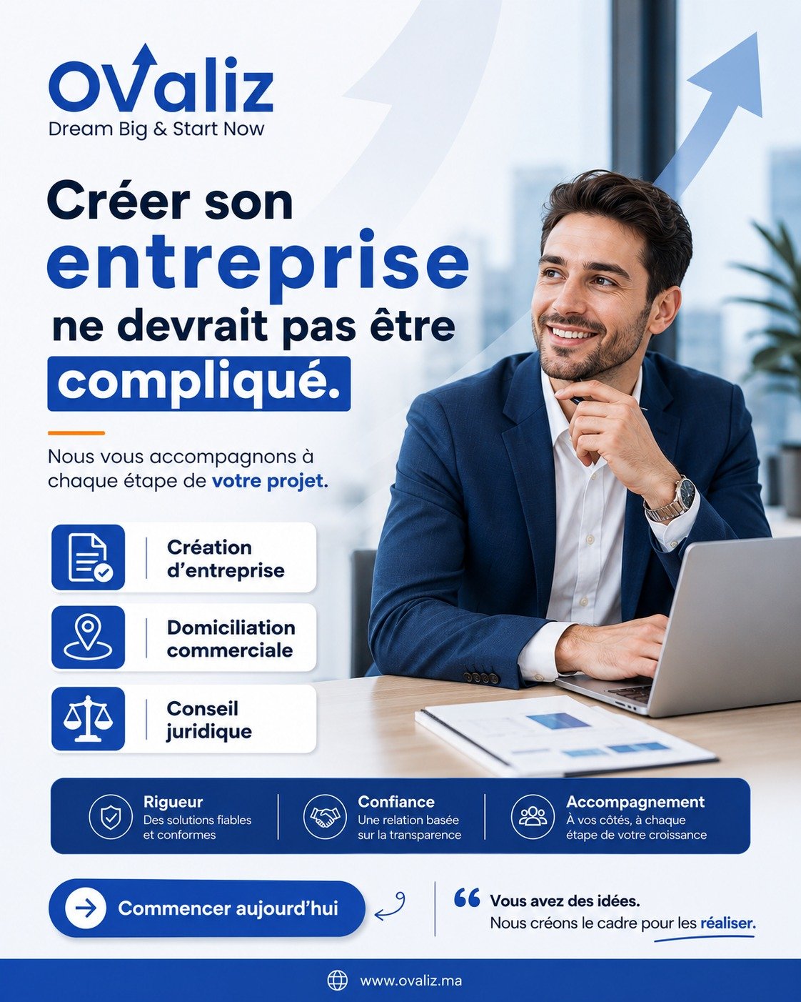 Création d'entreprise et accompagnement professionnel avec Ovaliz
